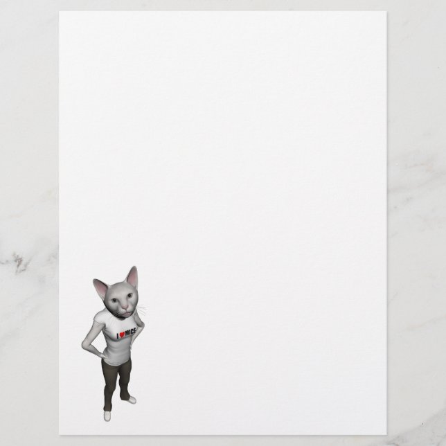 Chat Siamais Blanc Amoureux Mice (Devant)