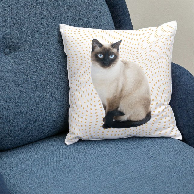 Chat Siamese Personnalisé Jeter Oreiller Mignonne  (Créateur téléchargé)