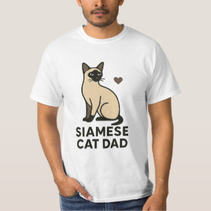 Chat Siamese T-shirt Papa Cadeau Amoureux des ch