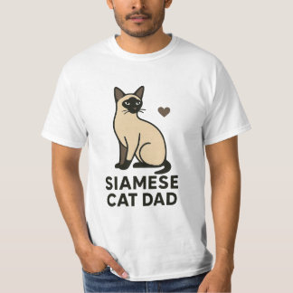 Chat Siamese T-shirt Papa | Cadeau Amoureux des ch