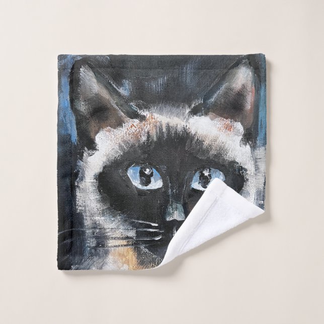 chat siamois (Gant de toilette)