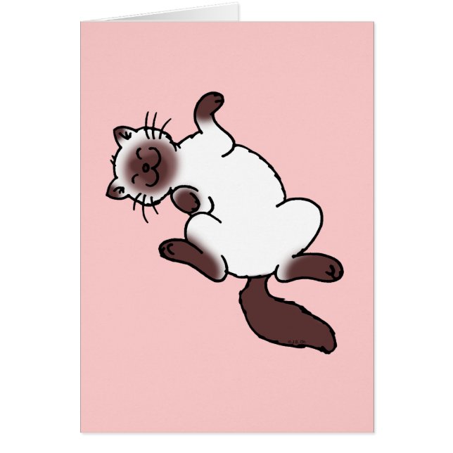 Chat siamois de point mignon de chocolat (Devant)