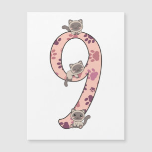 Chat siamois neuvième anniversaire pour les enfant