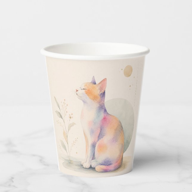 Chat silencieux au clair de lune - gobelet en aqua (Recto)