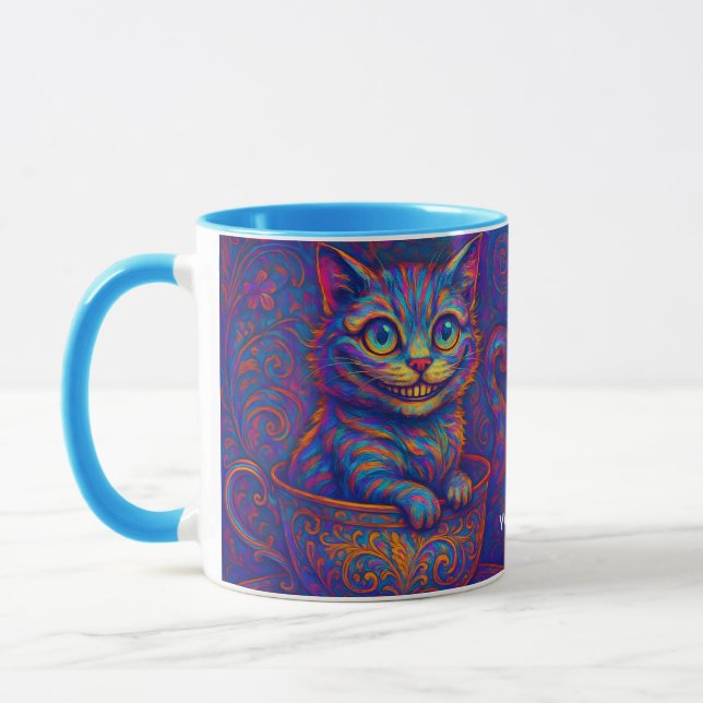 Chat souriant tasse mignonne fantaisie (Gauche)