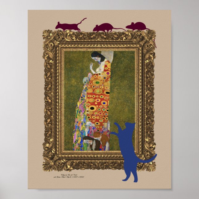 Chat, souris, Art et Humour, Poster (Devant)