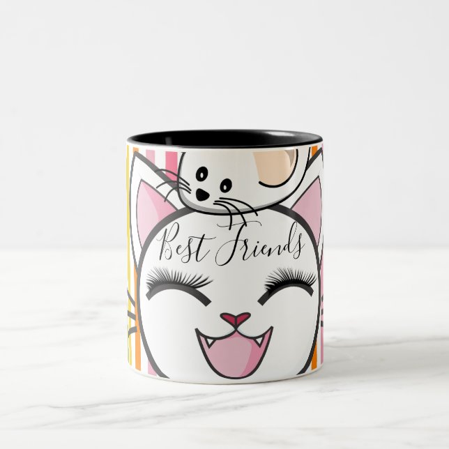 Chat Souris Meilleur Amis Mug (Centre)