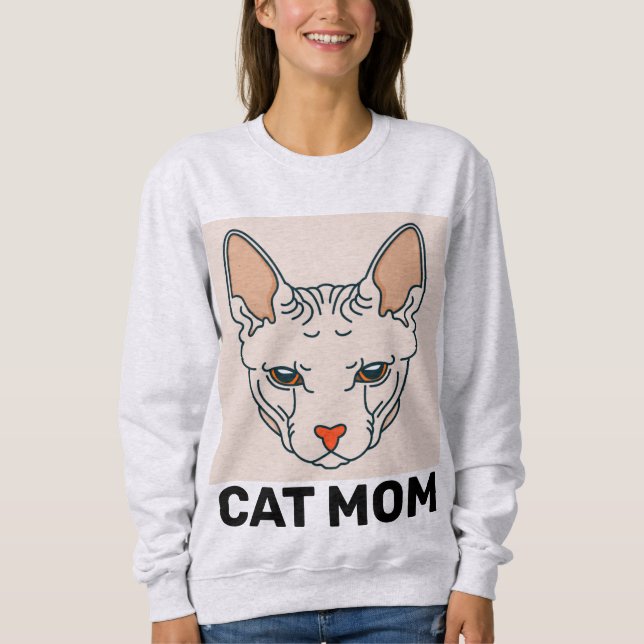 CHAT SPHYNX MOM T-SHIRTS (Devant)