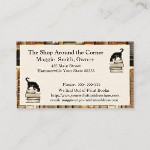 Chat sur Carte de visite de livres