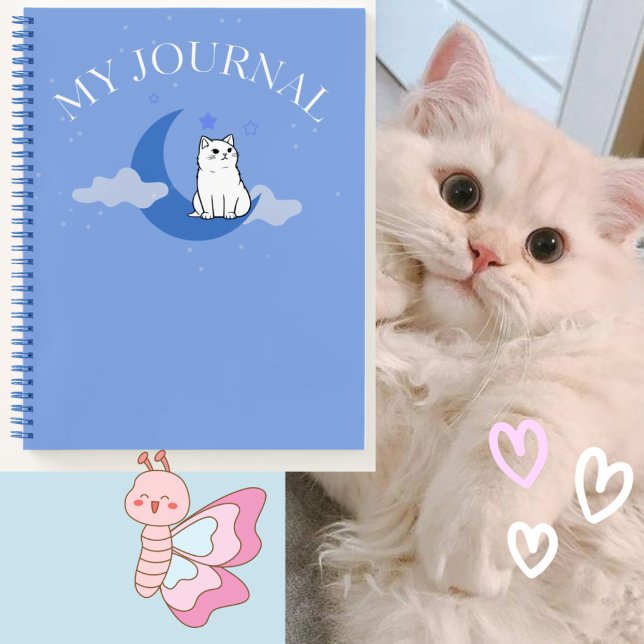 Chat sur la lune Journal 💜 💙 ✨ 😺 (Créateur téléchargé)