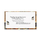 Chat sur le carte de visite de livres - maigre