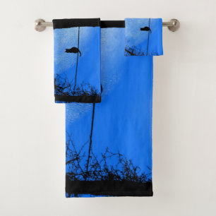 Chat sur une lune bleue fil