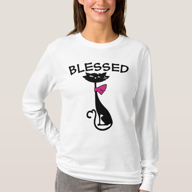 CHAT T-SHIRTS DE FEMMES BÉNÉFICIÉES (Devant)