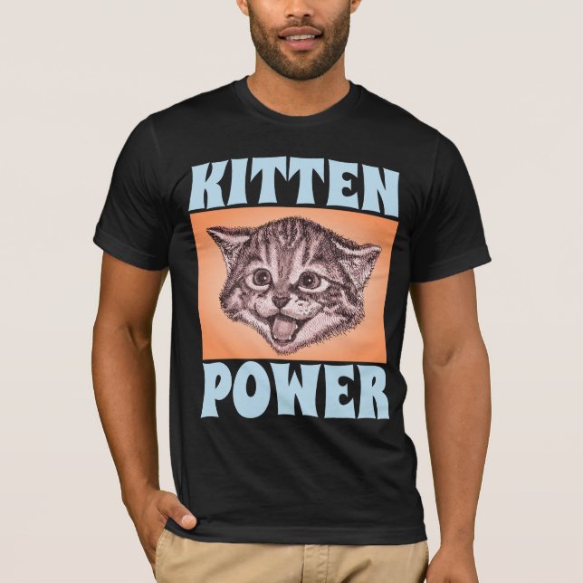 CHAT T-SHIRTS POUR HOMMES D'ALIMENTATION DE CUISIN (Devant)