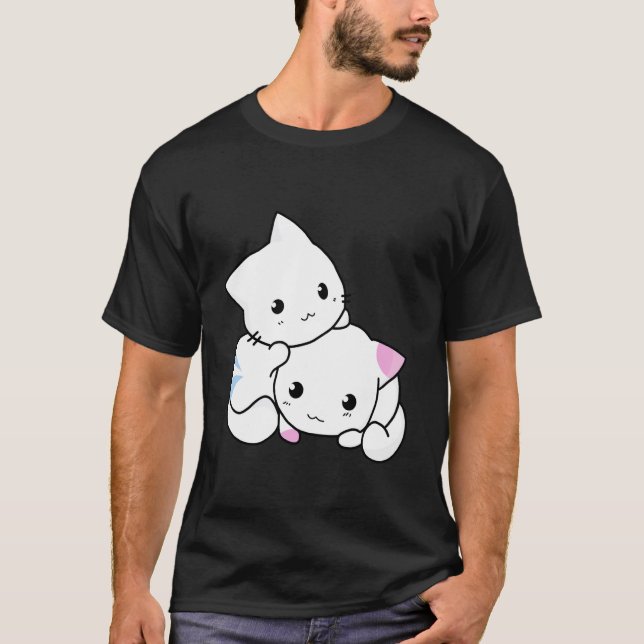 Chat Tee Femmes Hommes Enfants Chats Drôle Tshirt  (Devant)