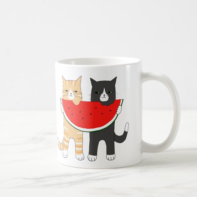 Chat tigré de smoking de tasse drôle de chat avec (Droite)