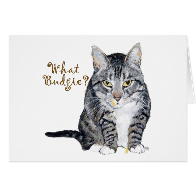 Chat Tigre demande : Quel Perruche ? (Devant horizontal)
