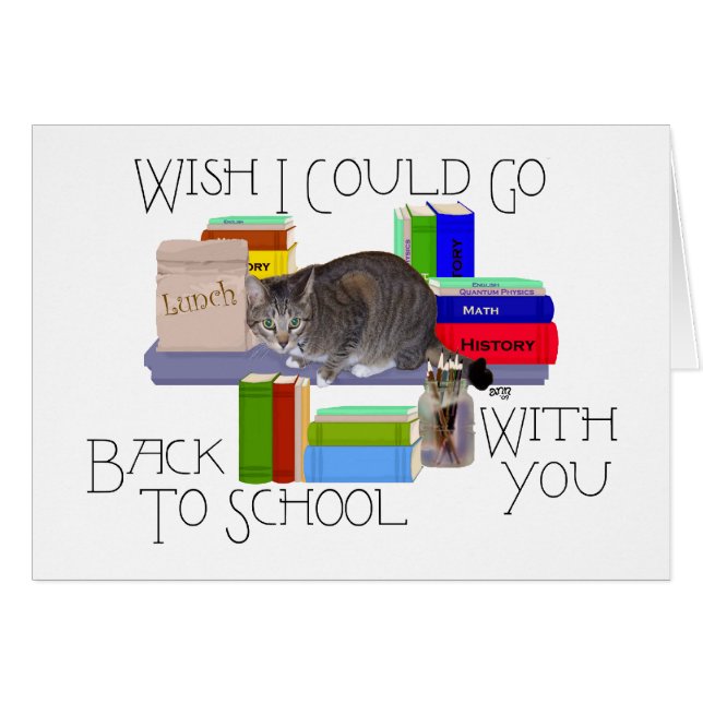 Chat Tigre Rentrée Scolaire (Devant horizontal)