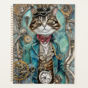 Chat tigré Steampunk vintage