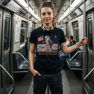 Chat Tigre sur le T-Shirt Rétro Drôle Astronaute L