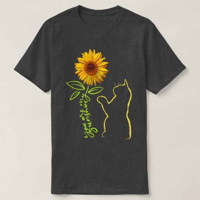 Chat Tshirts Graphiques, T Tournesol Chat, Sunshin (Design devant)