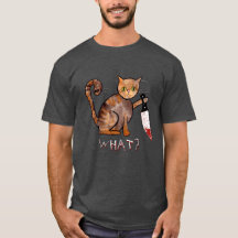Chat-tueur, Peint à la main, T-shirt Humour propri
