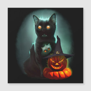 Chat Vampire et Citrouille de Sorcier Halloween Su