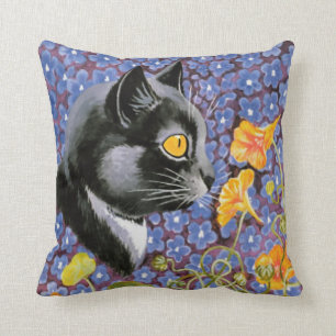 Chat vintage de Louis Wain en mer de coussin de