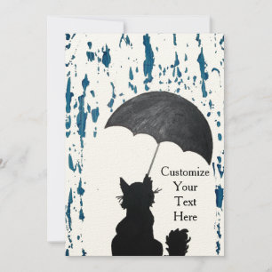 Chat Whimsical dans la pluie