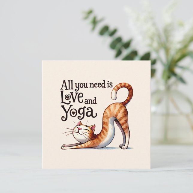 Chat Yoga Pose - Tout ce dont vous avez besoin est (Debout devant)