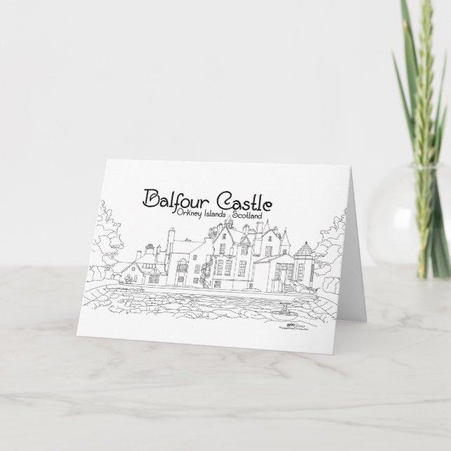 Château Balfour Écosse Carte (Devant)