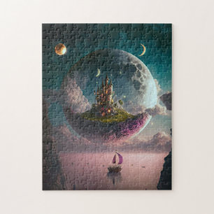 Château Dans L'Imaginaire Lune Art Jigsaw Puzzle