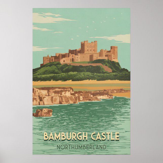 Château de Bamburgh Northumberland Affiche de voya (Devant)