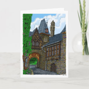 Château de Cochem - Carte de voeux en couleur