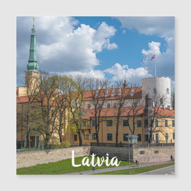 Château de Riga à Riga, Lettonie Magnet (Devant)
