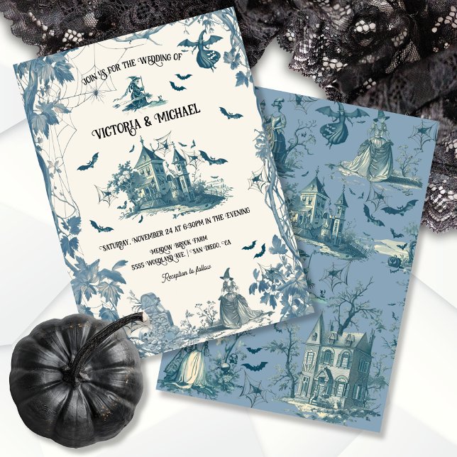 Château de Toile Halloween Faire-part de mariage (Créateur téléchargé)