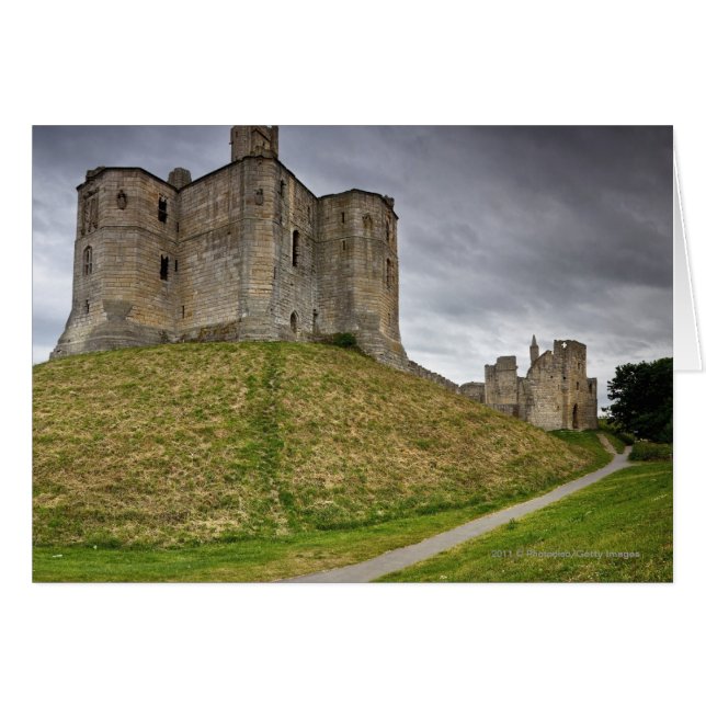 Château de Warkworth en Northumberland, Angleterre (Devant horizontal)