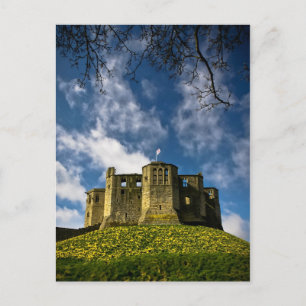 Château de Warkworth et carte postale de l'Hermita