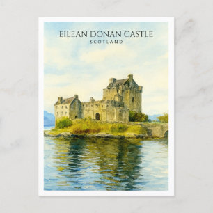 Château d'Eilean Donan Écosse Art de carte postale