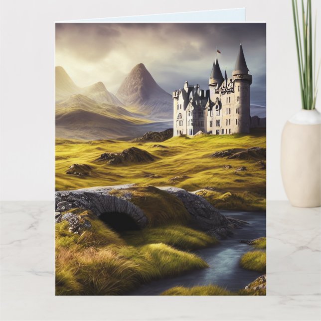 CHÂTEAU ÉCOSSE ANGLETERRE ART CARTES D'ANNIVERSAIR (Devant)