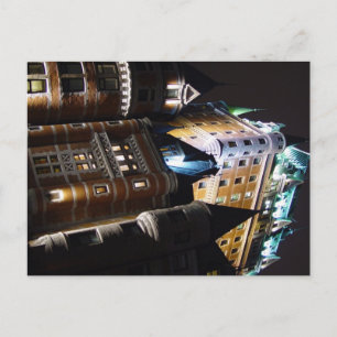 Château Frontenac Éclairé La Nuit Carte Postale