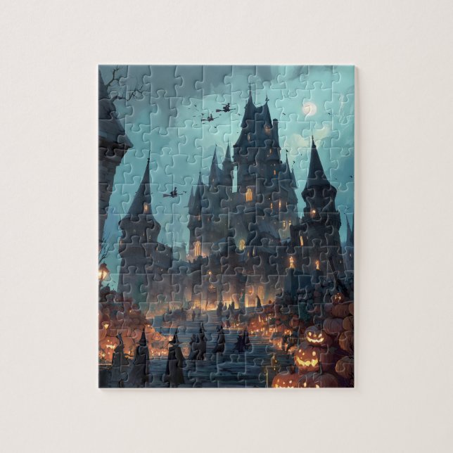 Château Gothique Hauné Halloween Puzzle - Sorcière (Vertical)