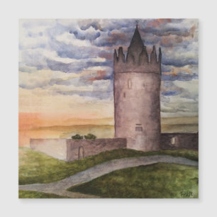 Château Irlandais Aquarelle Doolin, Comté Claire