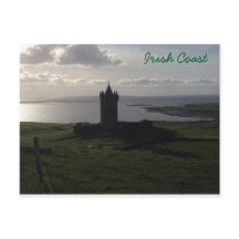 Château Irlandais Sur La Carte Postale Côtière