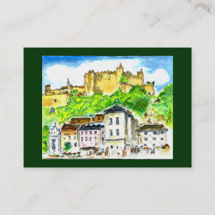 Château marchand de Salzbourg de cartes de visite