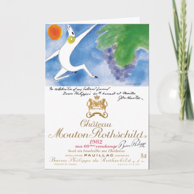 Chateau Mouton Rothschild 1982 - Carte Vierge  (Devant)