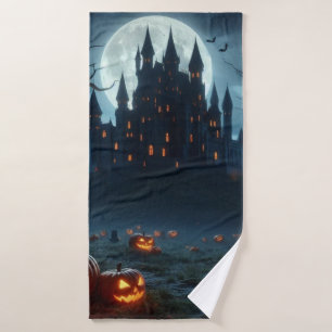 Château sombre et médiéval, chauves-souris et citr