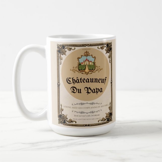 Châteauneuf du Papa Mug - Drôle Papa Parodie Cadea (Gauche)