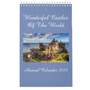 Châteaux du calendrier annuel 2018 du monde
