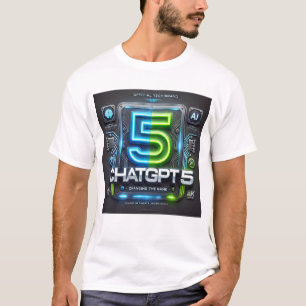 ChatGPT 5 IA T-shirt   Amateurs futuristes de tech